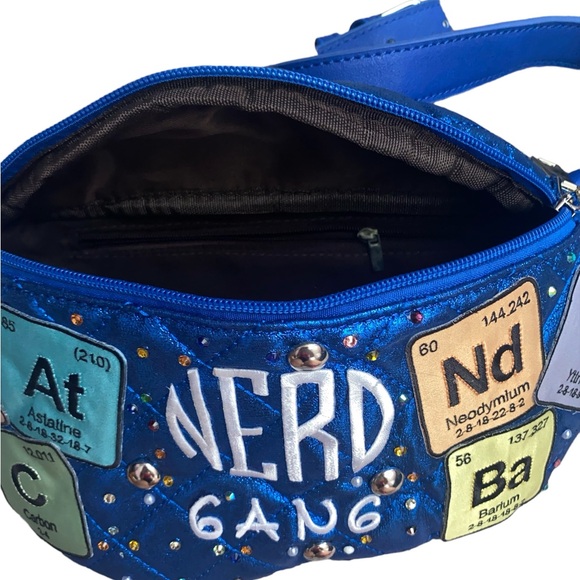 Vintage Nerd gang purse with elements from periodic table & sparkles - Picture 2 of 3